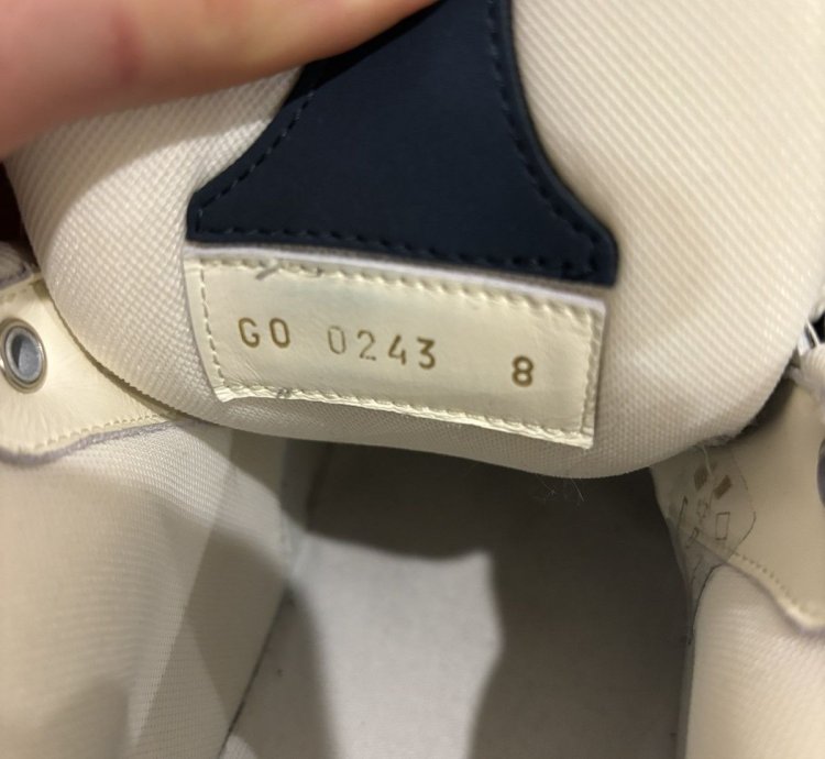 White And Blue Skate Sneakers