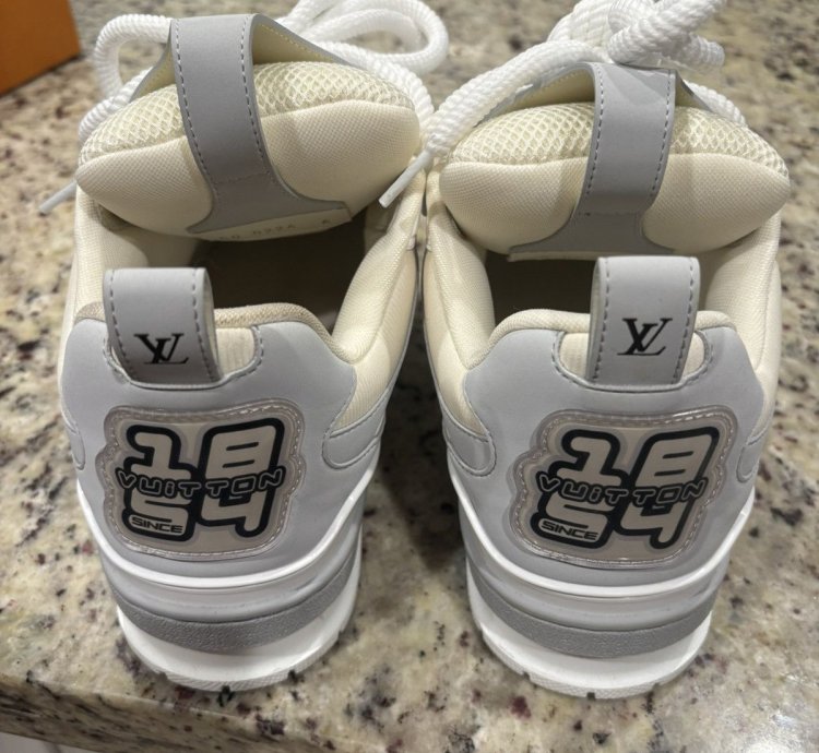 White And Grey Skate Sneakers