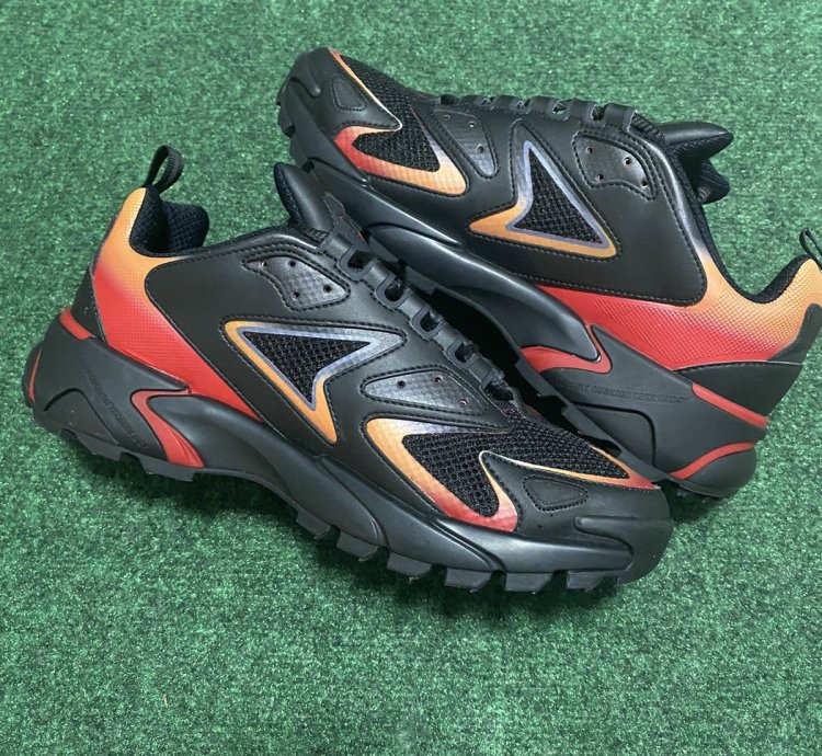 Worn 1x Louis Vuitton Tactic Runner Black Red Orange