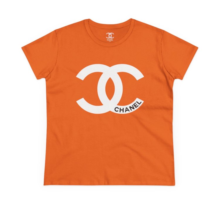 Cc Chanel Women Elegant T Shirt In Orange