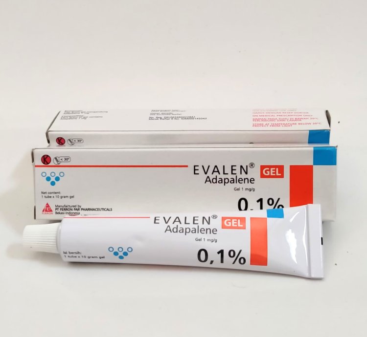 Evalen Adapalene Gel 01 10g - 5 Tube Express Shipping - Acne Treatment