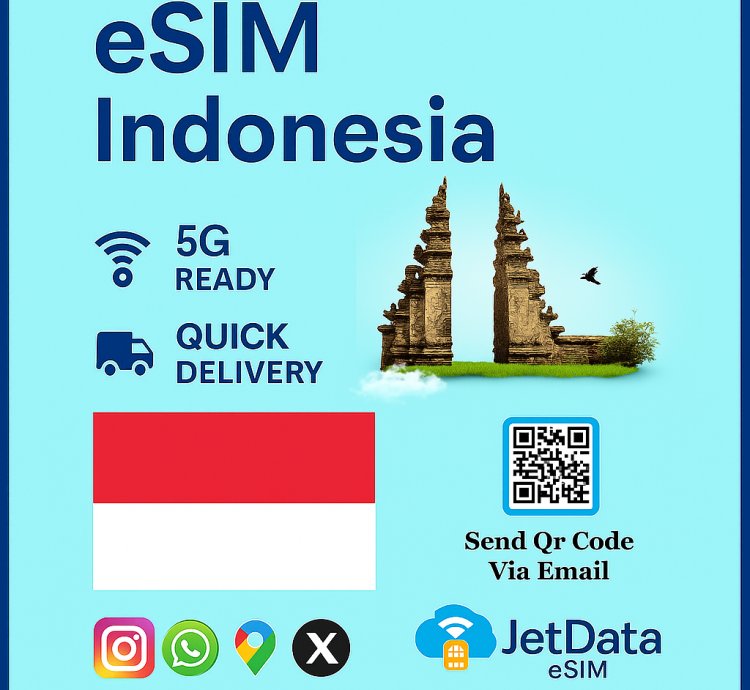 Esim Indonesia - Esim Card Travel - 10gb 30days - Esim Card Data Only