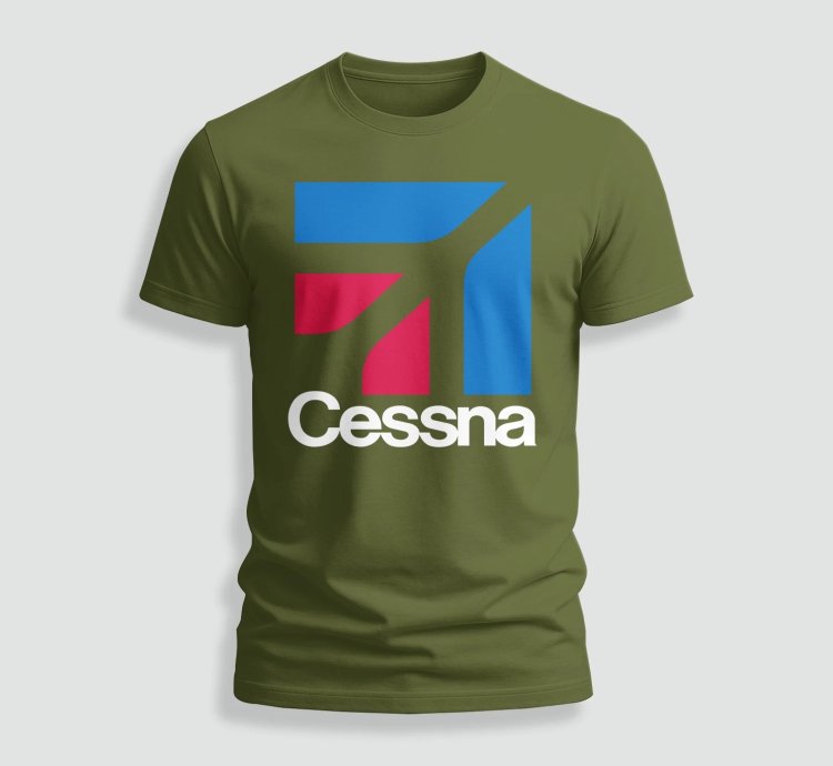 Cessna Logo T-shirt Retro Military Unisex Tee For Aviation Lovers Pilots