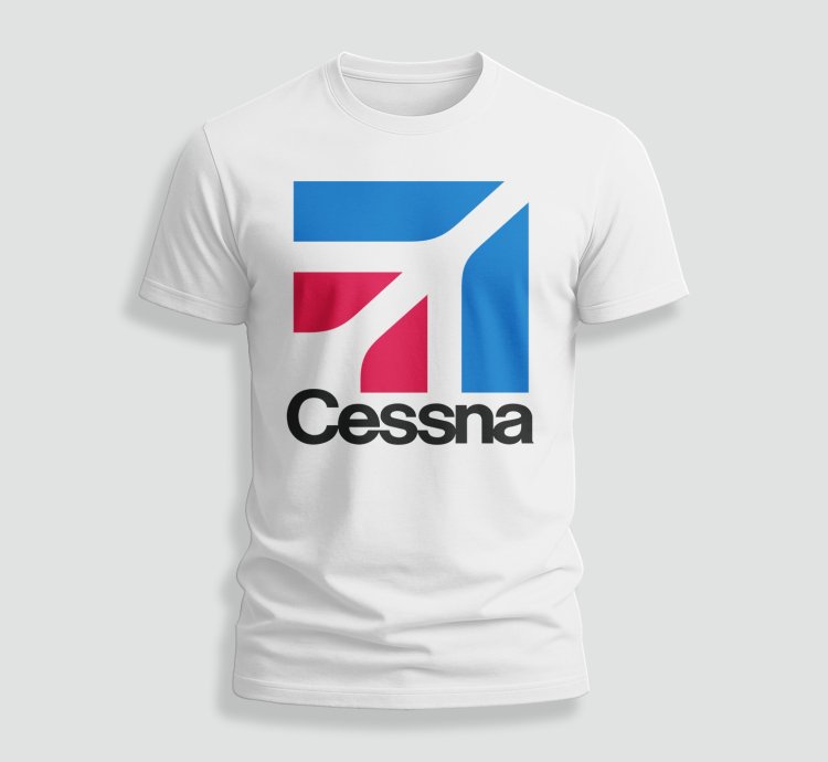 Cessna Logo T-shirt Retro White Unisex Tee For Aviation Lovers Pilots