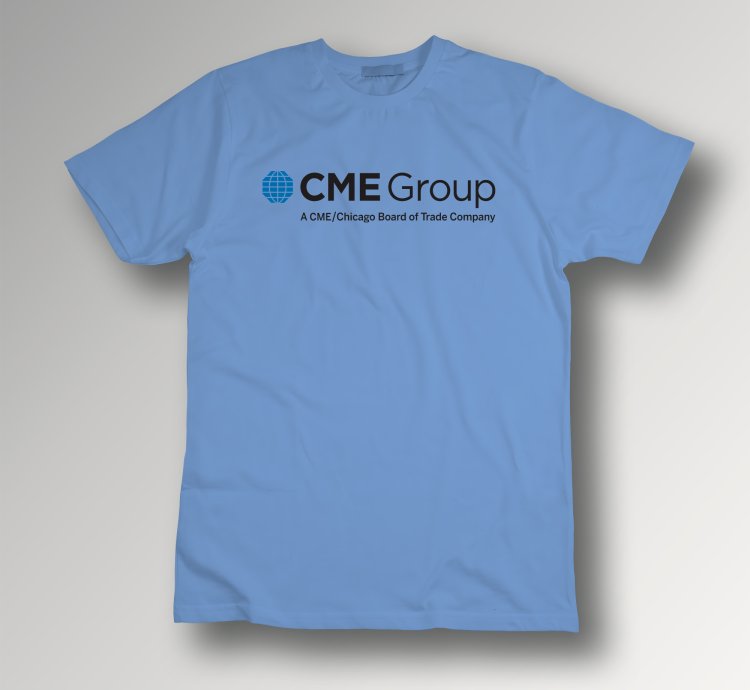 Cme Group Logo Charolina Blue T-shirt Finance Trading Unisex Tee Wall Street Style