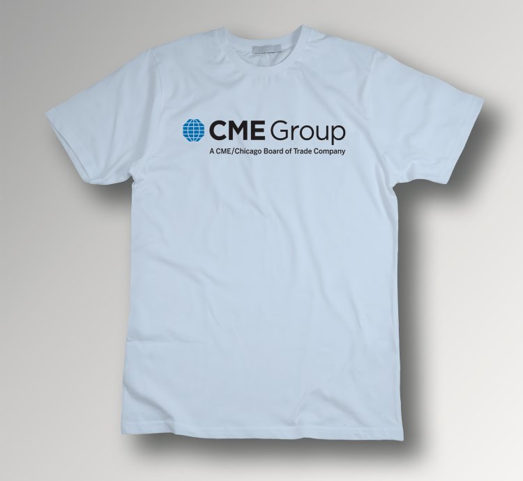 Cme Group Logo Light Blue T-shirt Finance Trading Unisex Tee Wall Street Style
