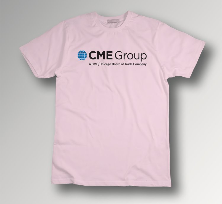 Cme Group Logo Light Pink T-shirt Finance Trading Unisex Tee Wall Street Style