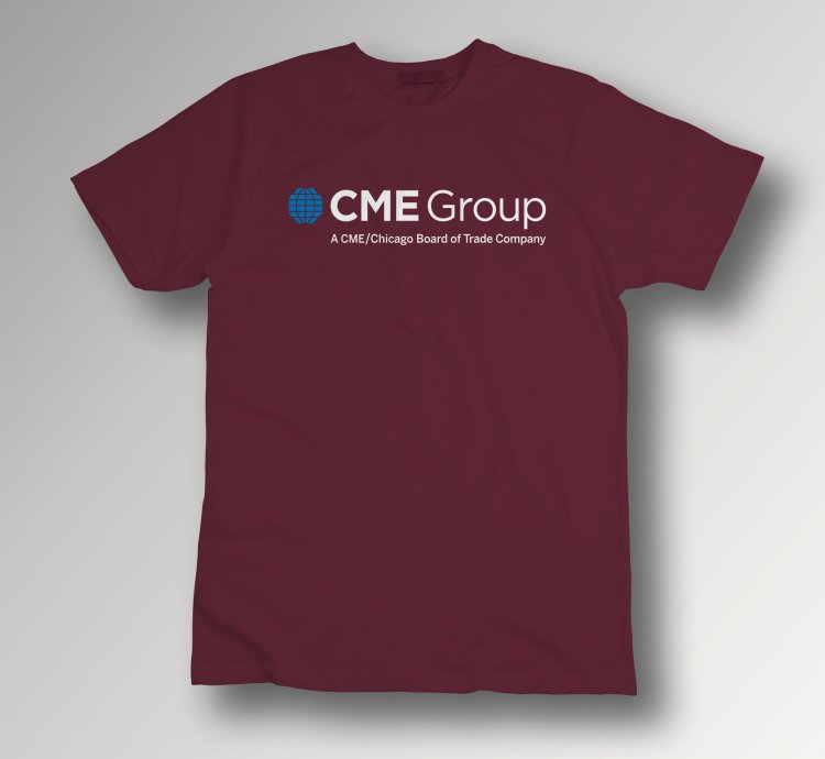 Cme Group Logo Maroon T-shirt Finance Trading Unisex Tee Wall Street Style