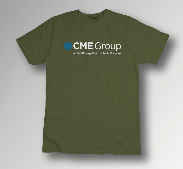 Cme Group Logo Military Green T-shirt Finance Trading Unisex Tee Wall Street Style