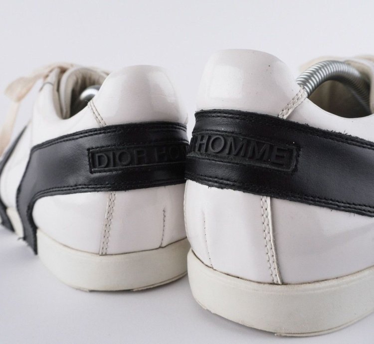 Vintage Dior Homme Hedi Era White Leather Sneakers