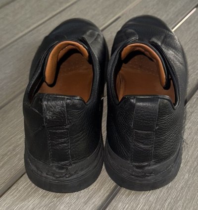 Zegna Triple Stitch Black Deerskin