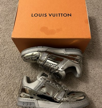 Virgil Abloh Louis Vuitton Argent Mirror Sneaker Trainer