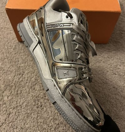 Virgil Abloh Louis Vuitton Argent Mirror Sneaker Trainer