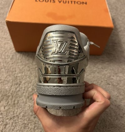 Virgil Abloh Louis Vuitton Argent Mirror Sneaker Trainer