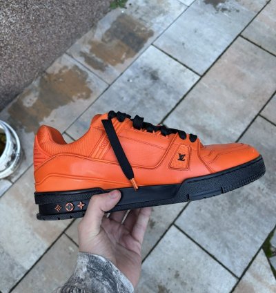 Virgil Abloh Louis Vuitton Lv Trainer Orange Black 10 5 11
