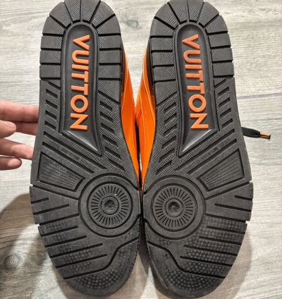 Virgil Abloh Louis Vuitton Lv Trainer Orange Black 10 5 11