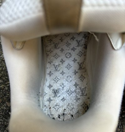 White And Beige Skate Sneakers