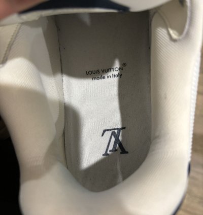 White And Blue Skate Sneakers