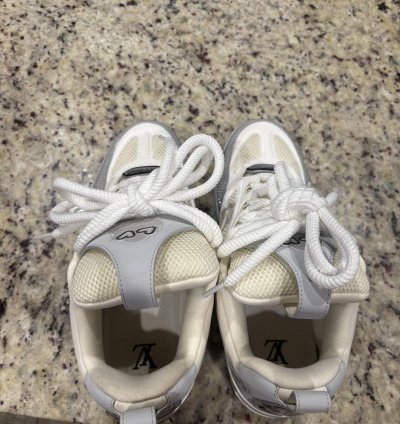 White And Grey Skate Sneakers