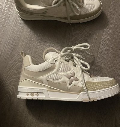 White Cream Louis Vuitton Sneakers