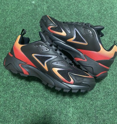 Worn 1x Louis Vuitton Tactic Runner Black Red Orange