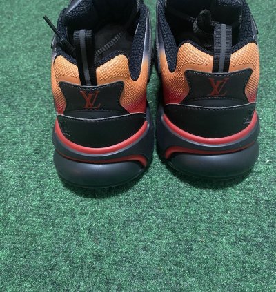 Worn 1x Louis Vuitton Tactic Runner Black Red Orange