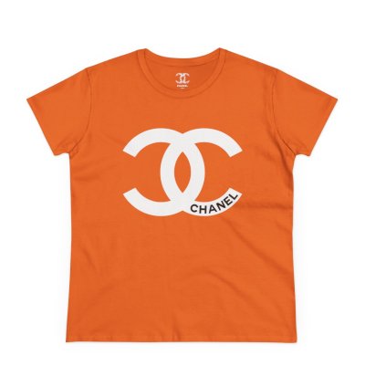 Cc Chanel Women Elegant T Shirt In Orange