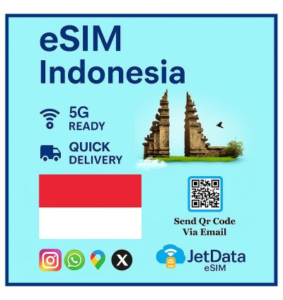 Esim Indonesia - Esim Card Travel - 3gb 15days - Esim Card Data Only