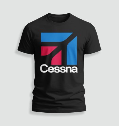 Cessna Logo T-shirt Retro Black Unisex Tee For Aviation Lovers Pilots