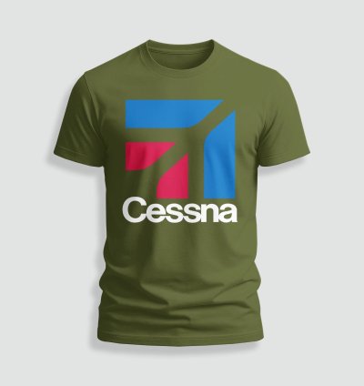 Cessna Logo T-shirt Retro Military Unisex Tee For Aviation Lovers Pilots