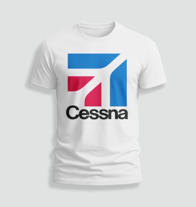Cessna Logo T-shirt Retro White Unisex Tee For Aviation Lovers Pilots