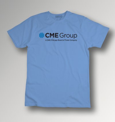 Cme Group Logo Charolina Blue T-shirt Finance Trading Unisex Tee Wall Street Style