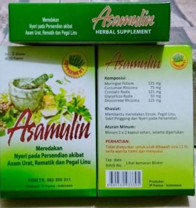 Asamulin Herbal Capsule Reduce Bad Cholesterol 12 Box