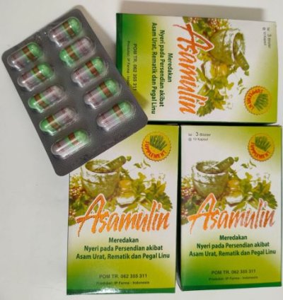 Asamulin Herbal Capsule Reduce Bad Cholesterol 30 Box