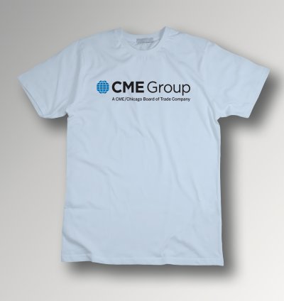 Cme Group Logo Light Blue T-shirt Finance Trading Unisex Tee Wall Street Style