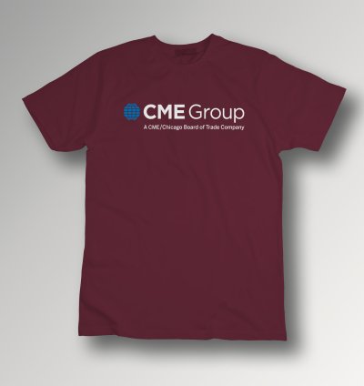 Cme Group Logo Maroon T-shirt Finance Trading Unisex Tee Wall Street Style