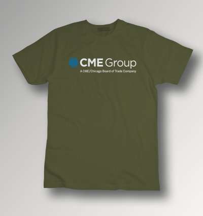 Cme Group Logo Military Green T-shirt Finance Trading Unisex Tee Wall Street Style