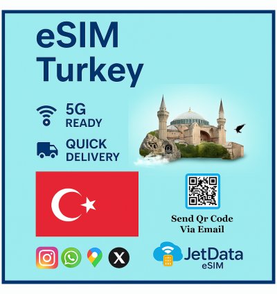 Esim Turkey - 50gb 180days - Esim Card Travel - Esim Card Data Only