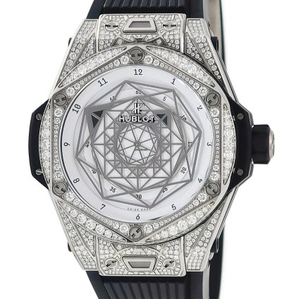 Hublot Watches 415 Nx 2027 Vr 1704 Mxm18 Big Bang Unico Sun Blue Titanium Genuine Diamond Pav