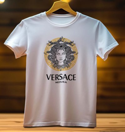 Versace Medussa Gold Logo Mens Tshirt Size Usa