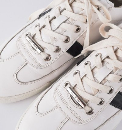 Vintage Dior Homme Hedi Era White Leather Sneakers