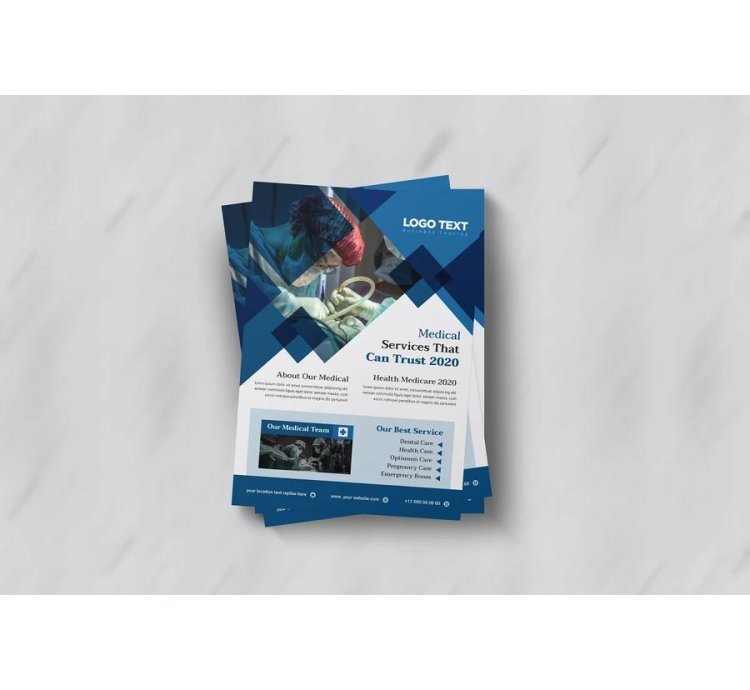 Professional Medical Flyer Template Clean Modern Healthcare Design