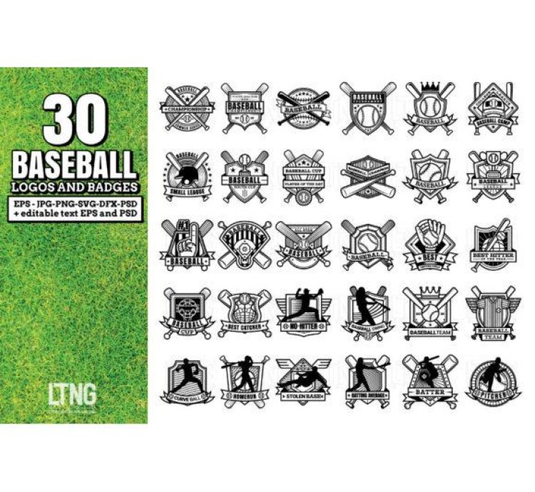 30 Baseball Logo Badge Templates Vintage Modern Sports Emblems