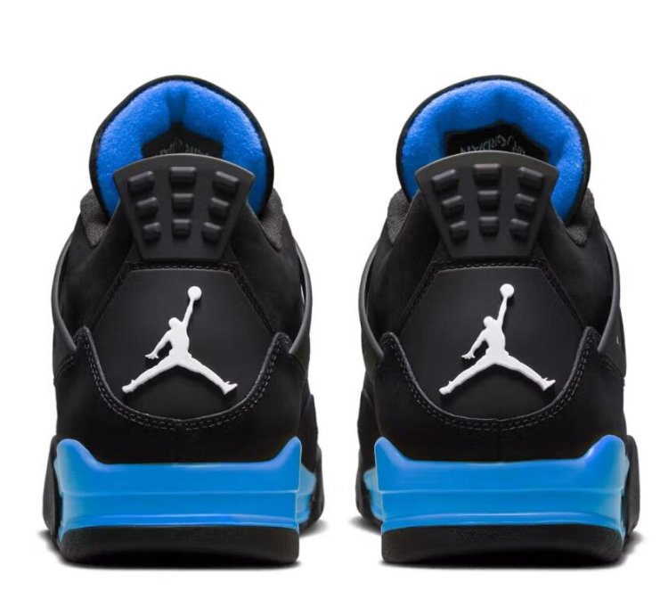Air Jordan 4 Black Unc - University Blue Thunder