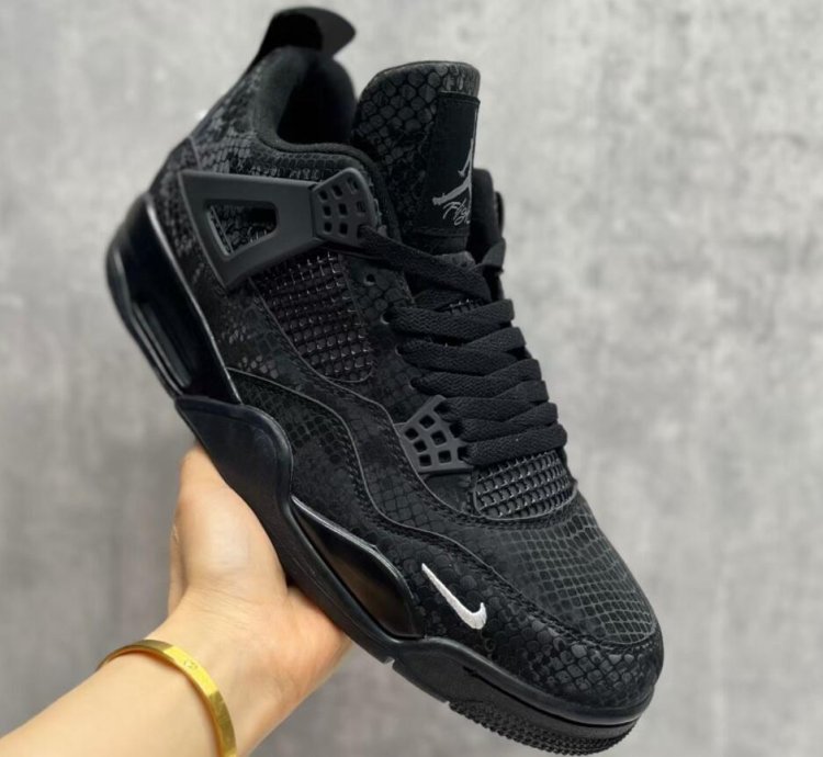 Nigel Sylvester X Jordan 4 Black Mamba Snake Skin
