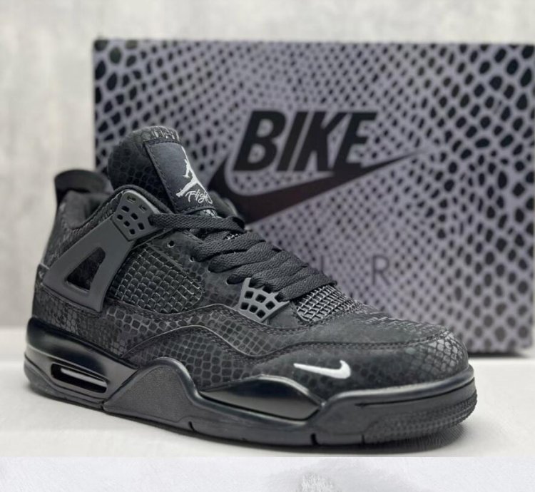 Nigel Sylvester X Jordan 4 Black Mamba Snake Skin