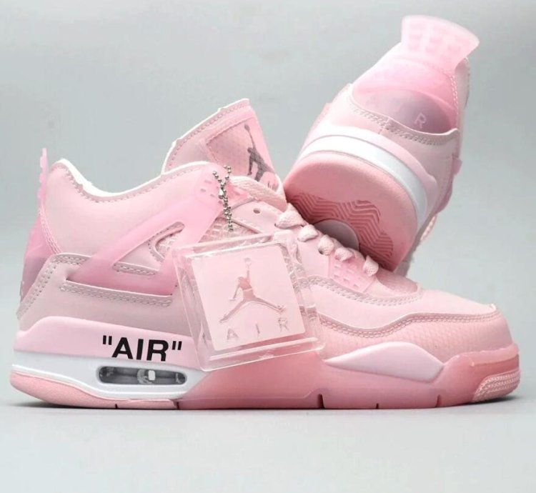 Off White X Air Jordan 4 Pink