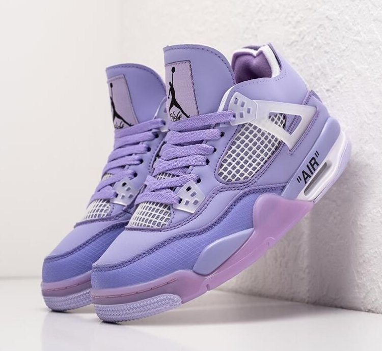 Off-white X Jordan 4 Retro Purple Soft