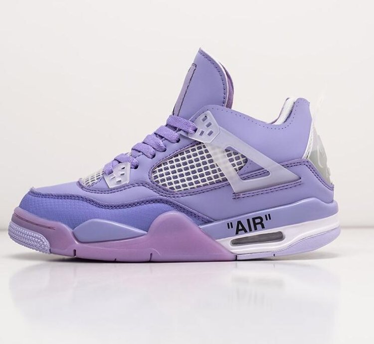 Off-white X Jordan 4 Retro Purple Soft