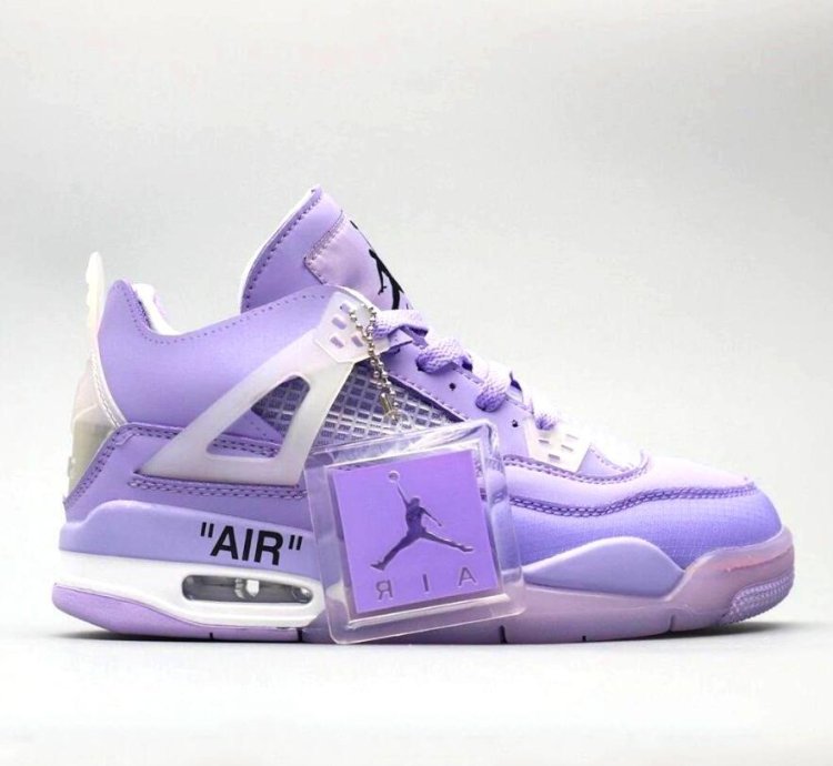 Off-white X Jordan 4 Retro Purple Soft